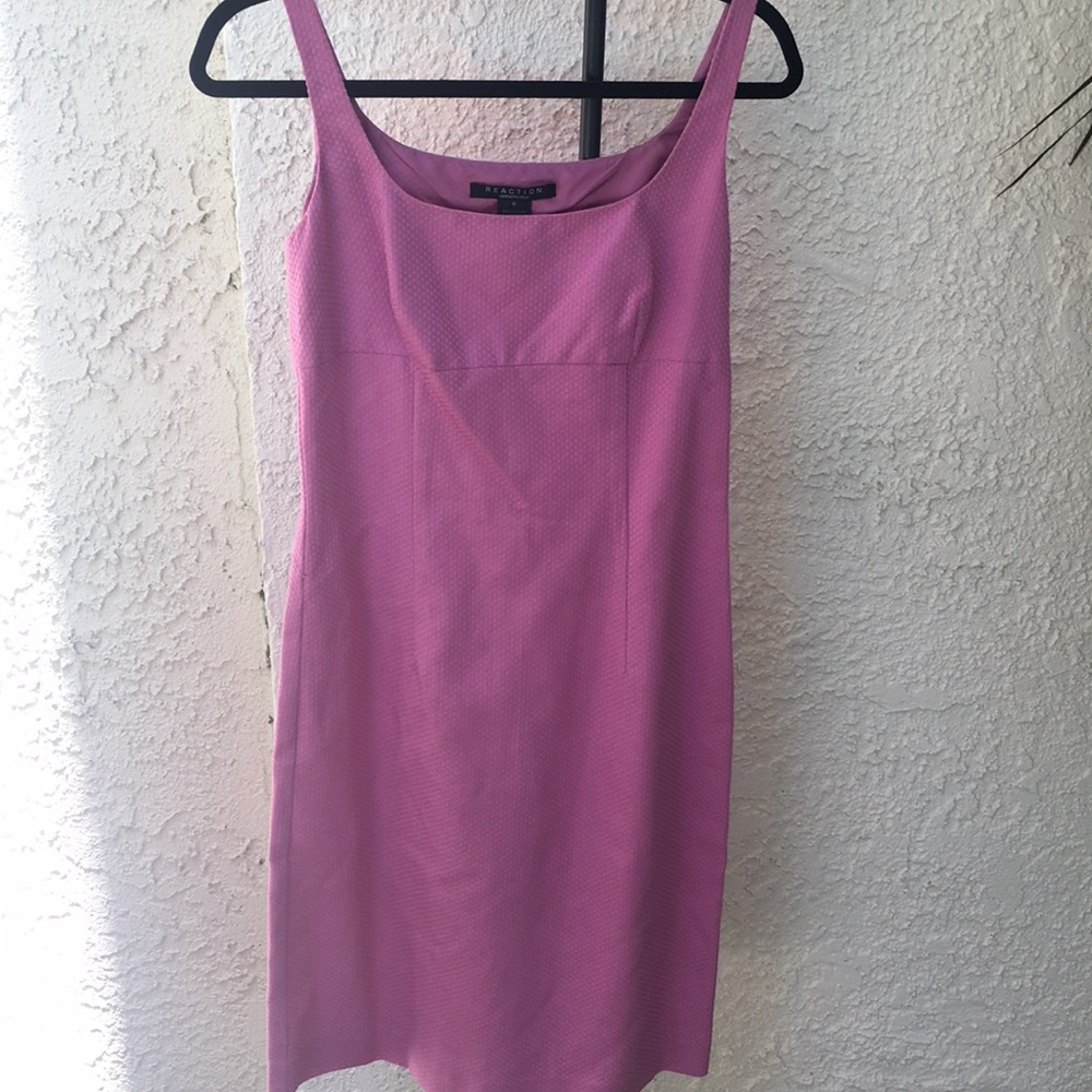 Kenneth Cole Square neck sheath size 6 pink/purple